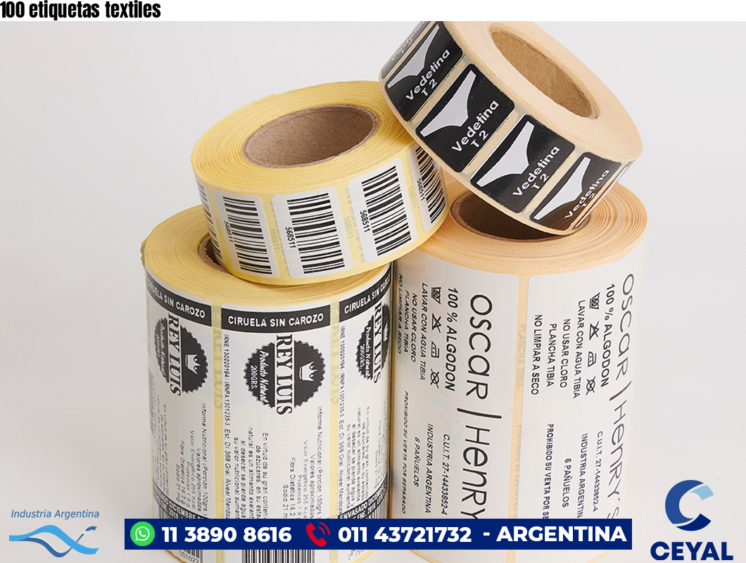 100 etiquetas textiles