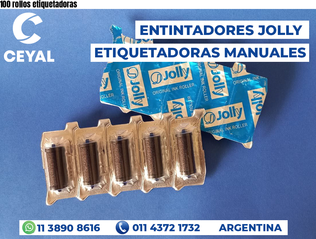 100 rollos etiquetadoras
