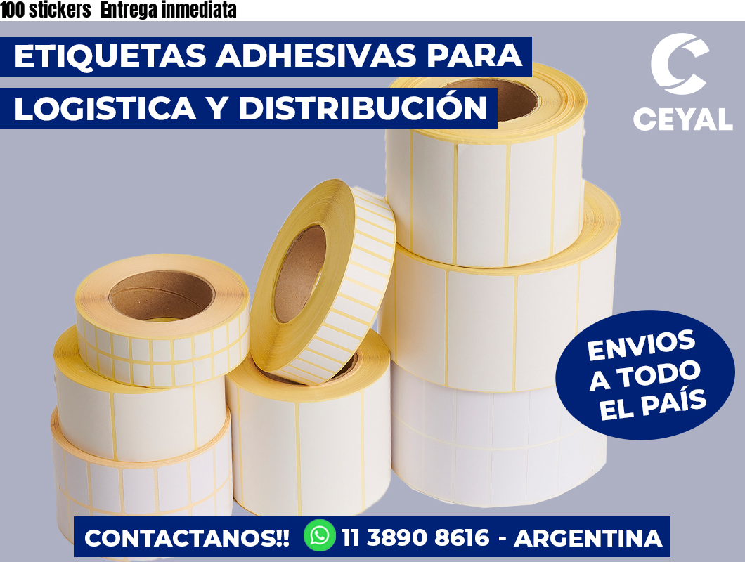 100 stickers  Entrega inmediata