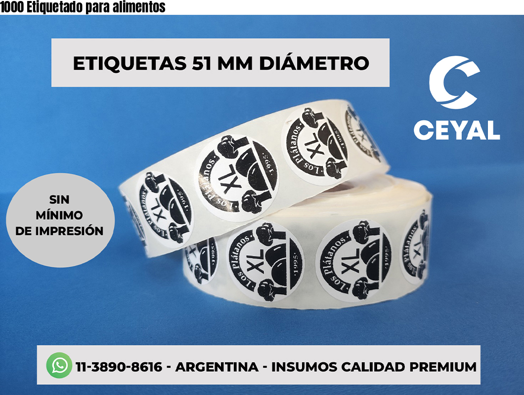 1000 Etiquetado para alimentos