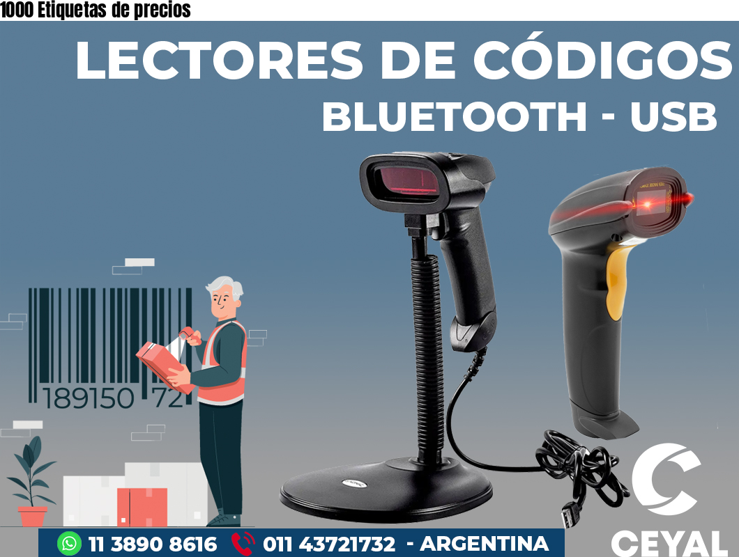 1000 Etiquetas de precios