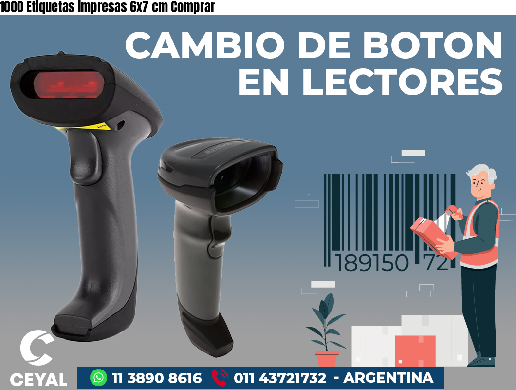 1000 Etiquetas impresas 6x7 cm Comprar