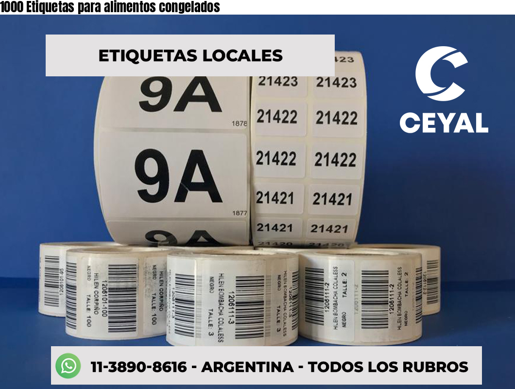 1000 Etiquetas para alimentos congelados