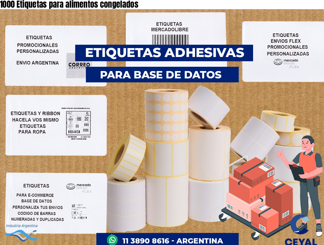 1000 Etiquetas para alimentos congelados
