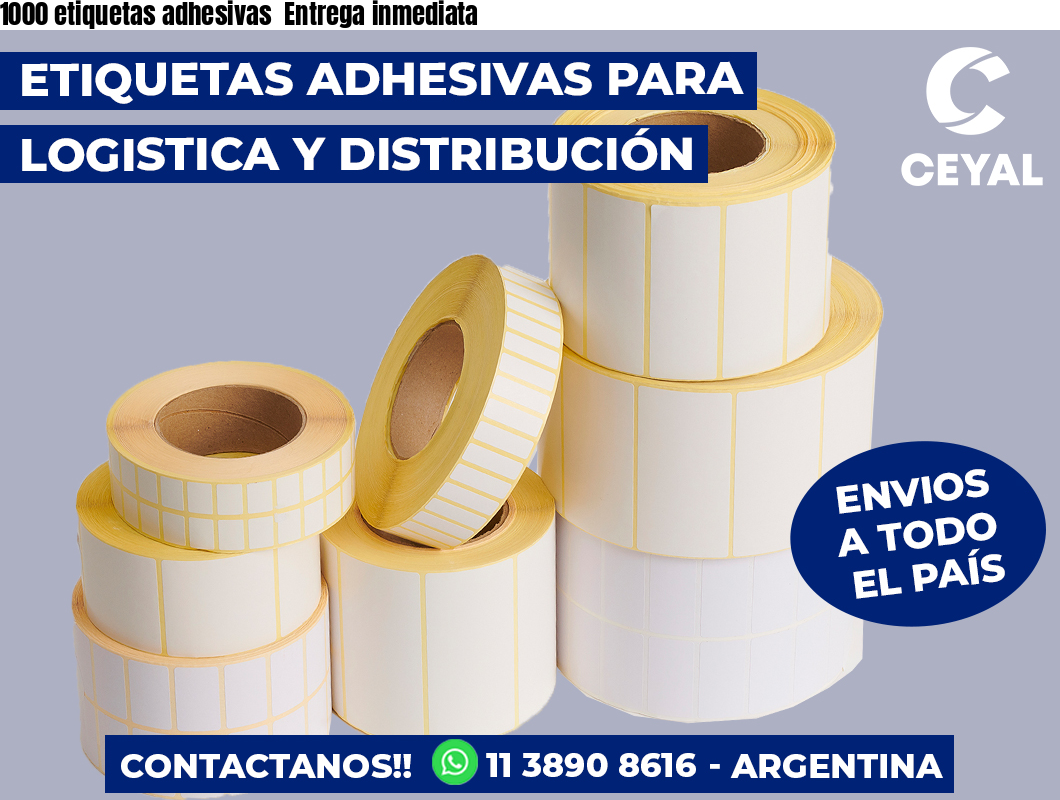1000 etiquetas adhesivas  Entrega inmediata