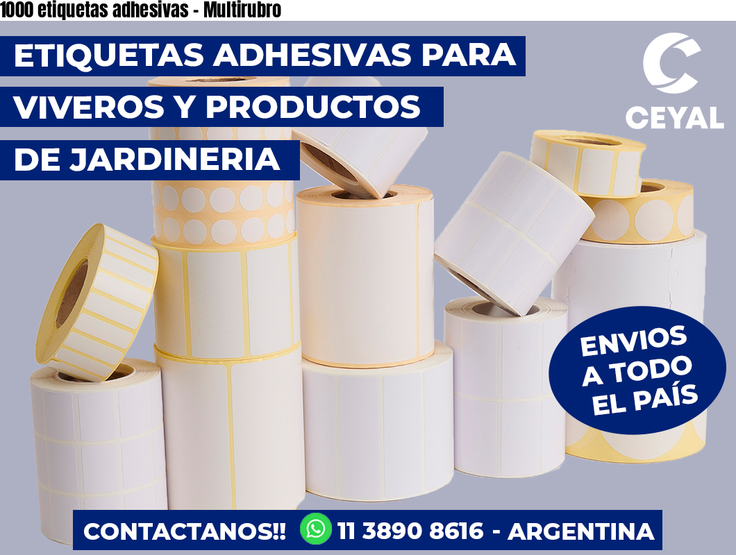 1000 etiquetas adhesivas – Multirubro