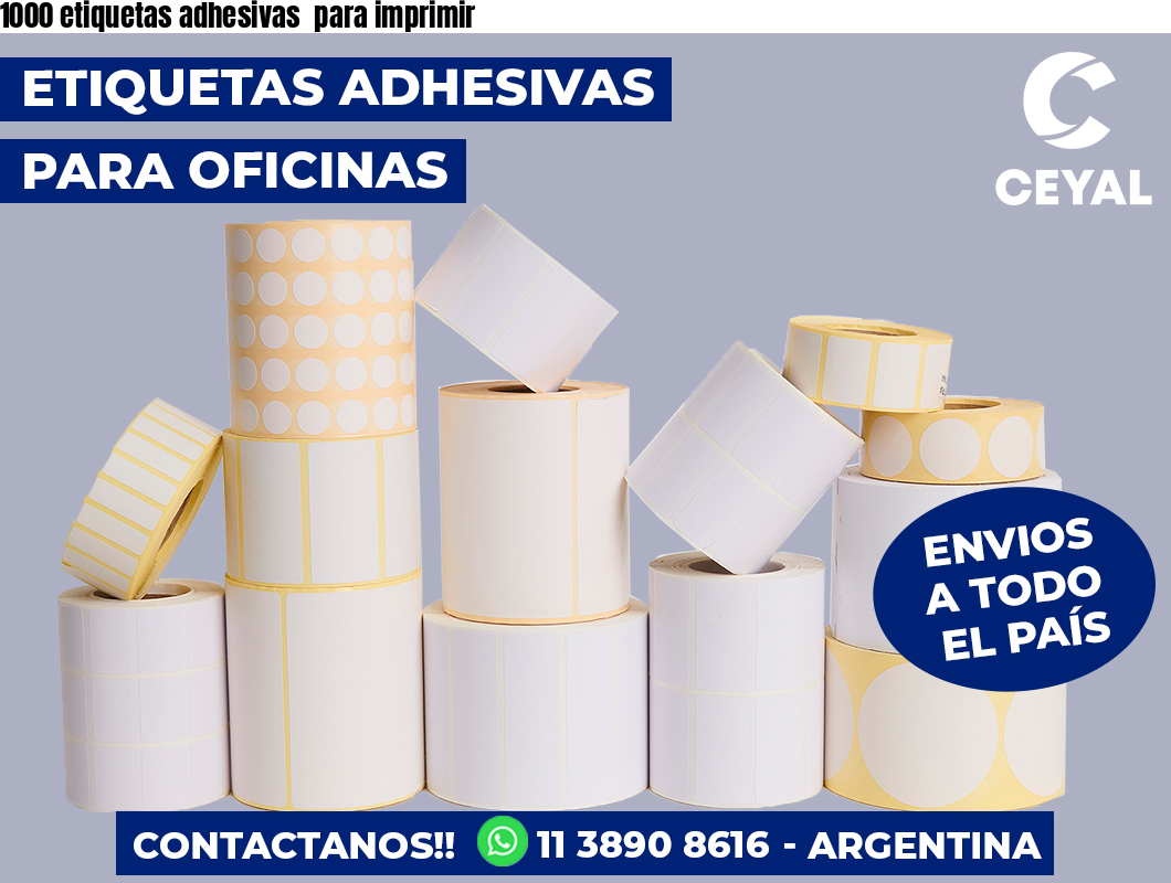 1000 etiquetas adhesivas para imprimir