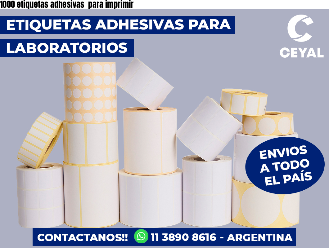 1000 etiquetas adhesivas para imprimir