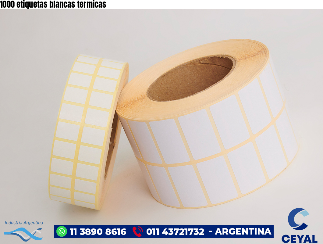 1000 etiquetas blancas termicas