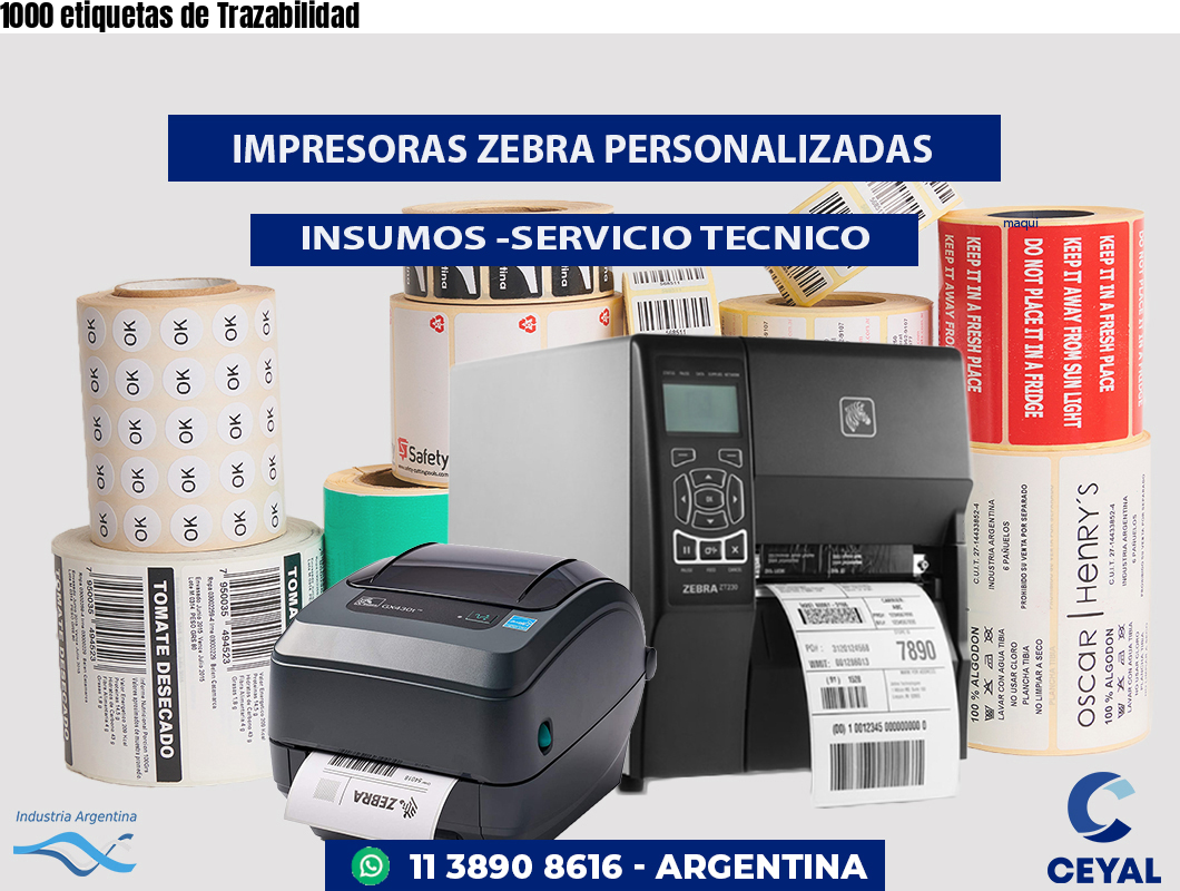 1000 etiquetas de Trazabilidad