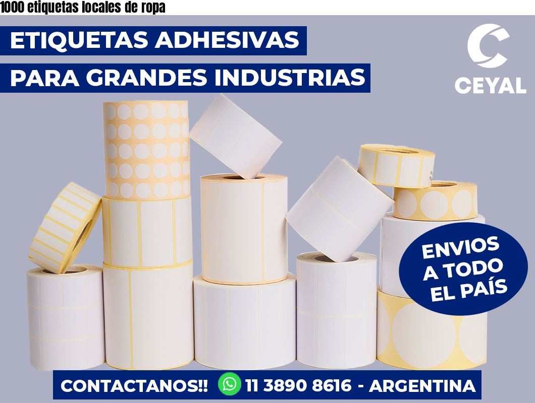 1000 etiquetas locales de ropa