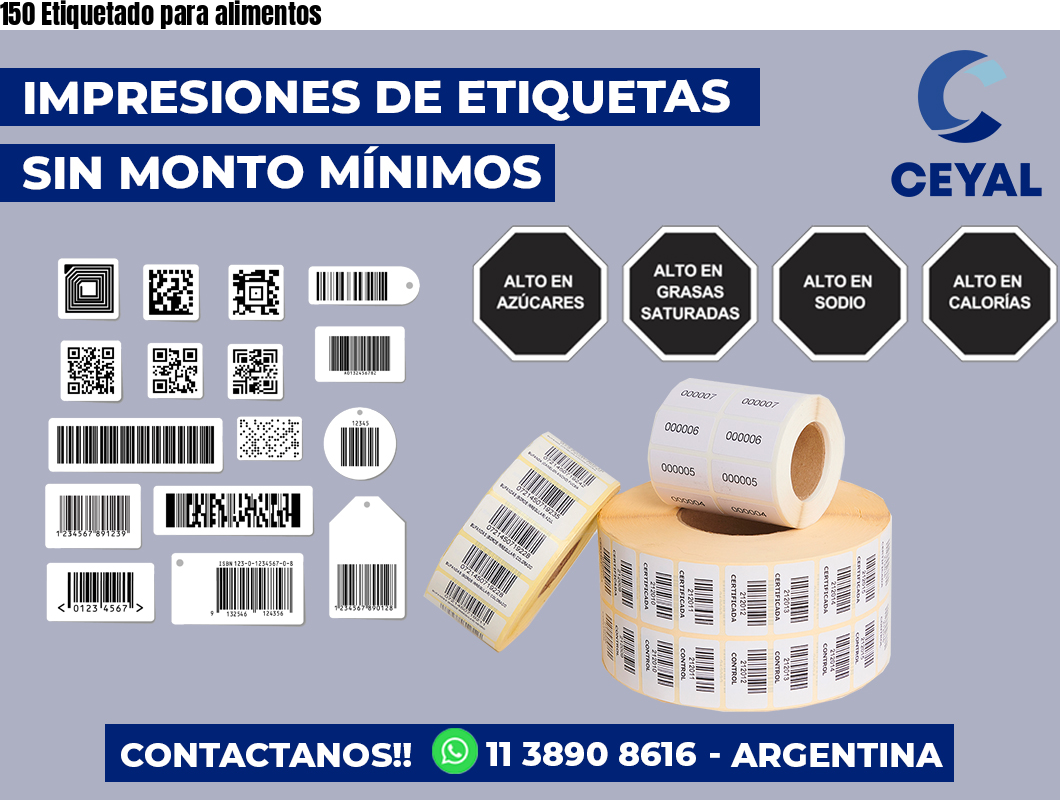 150 Etiquetado para alimentos