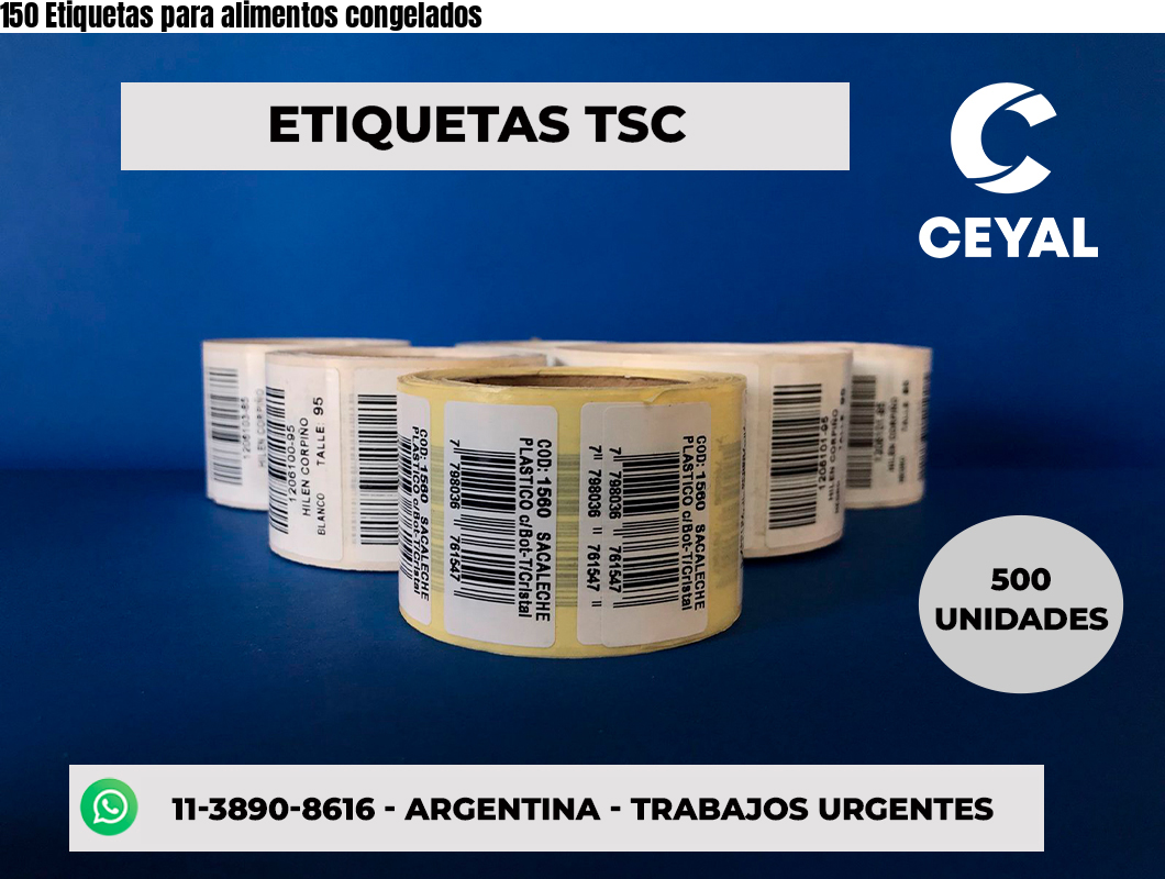 150 Etiquetas para alimentos congelados