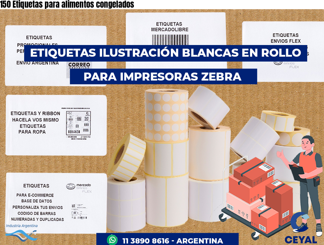 150 Etiquetas para alimentos congelados