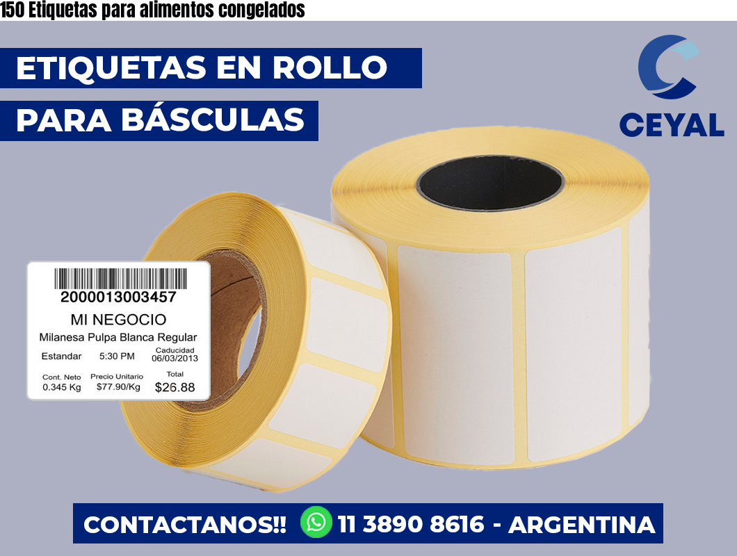 150 Etiquetas para alimentos congelados