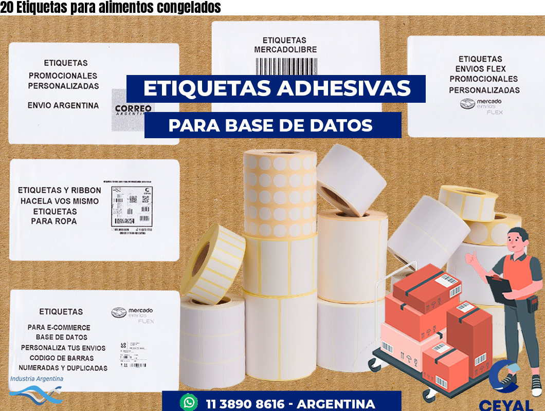 20 Etiquetas para alimentos congelados