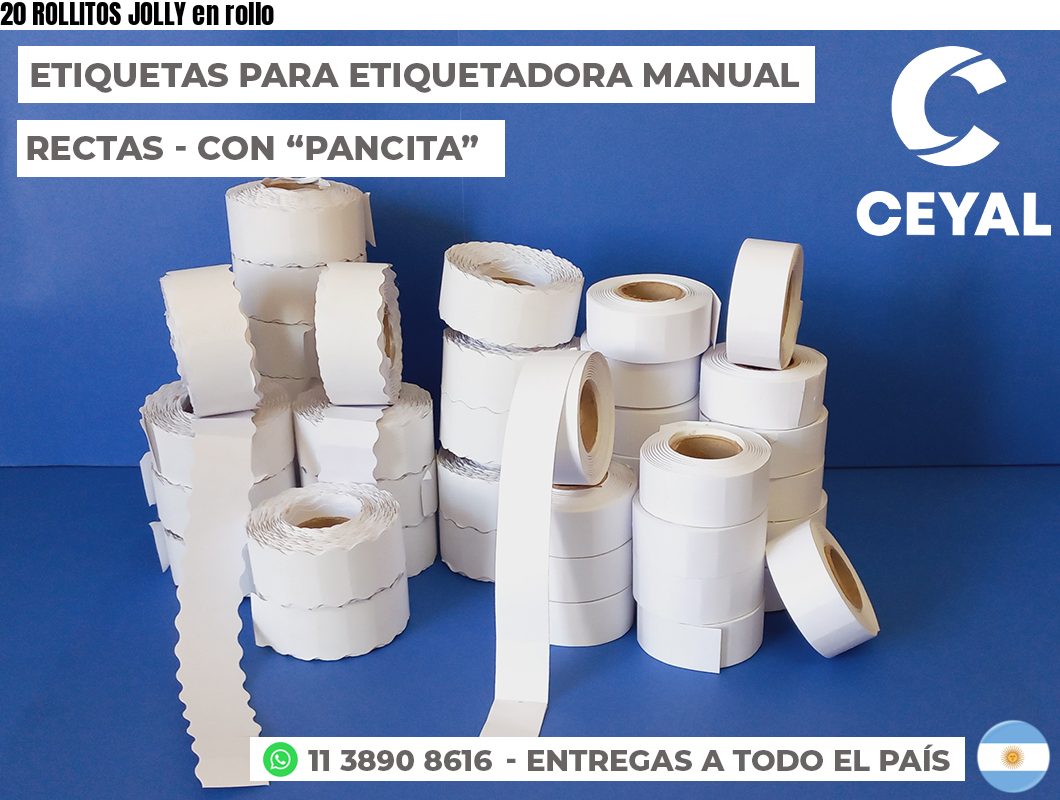 20 ROLLITOS JOLLY en rollo