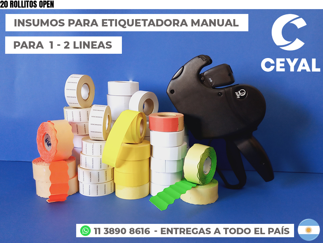 20 ROLLITOS OPEN