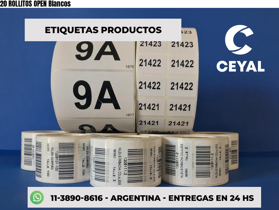 20 ROLLITOS OPEN Blancos