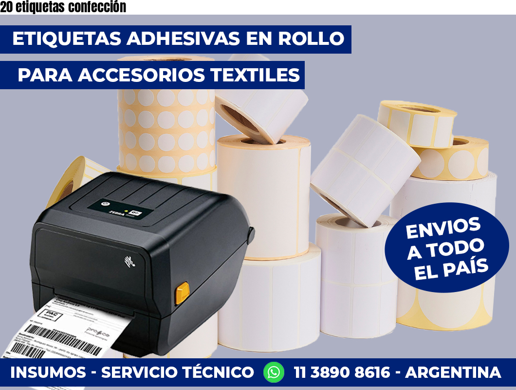 20 etiquetas confección