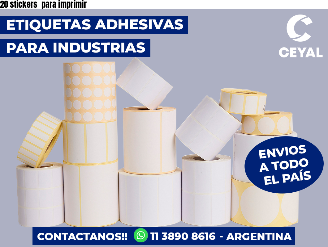 20 stickers para imprimir