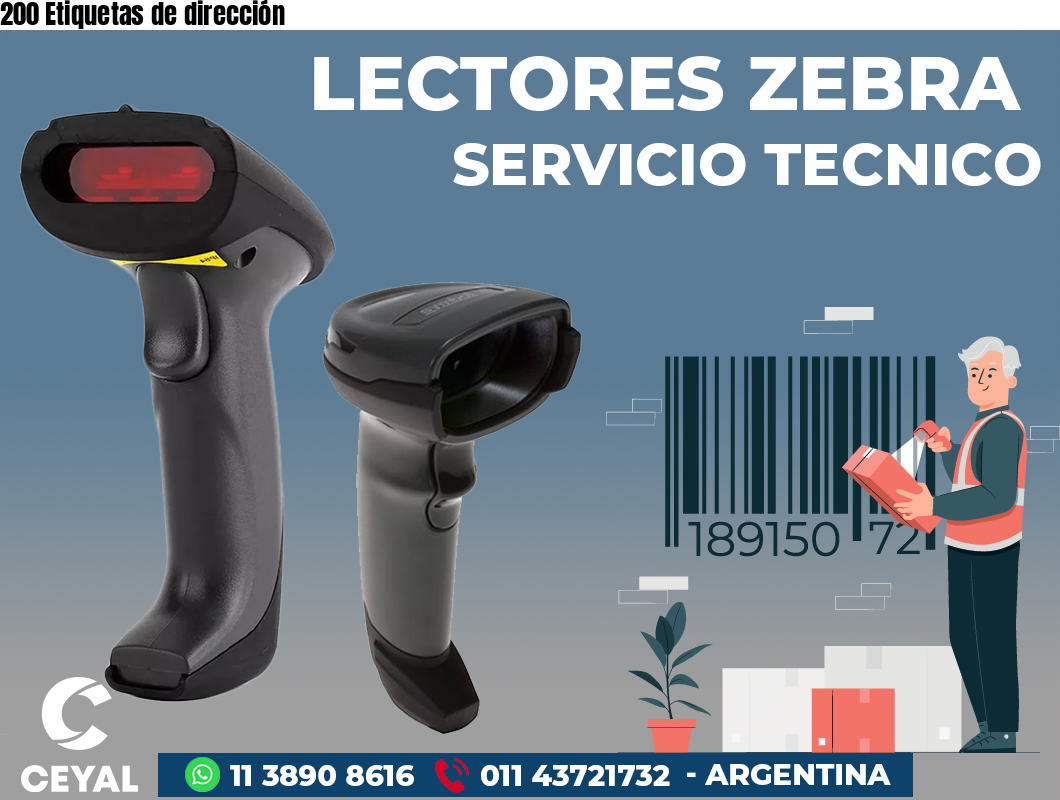 200 Etiquetas de dirección