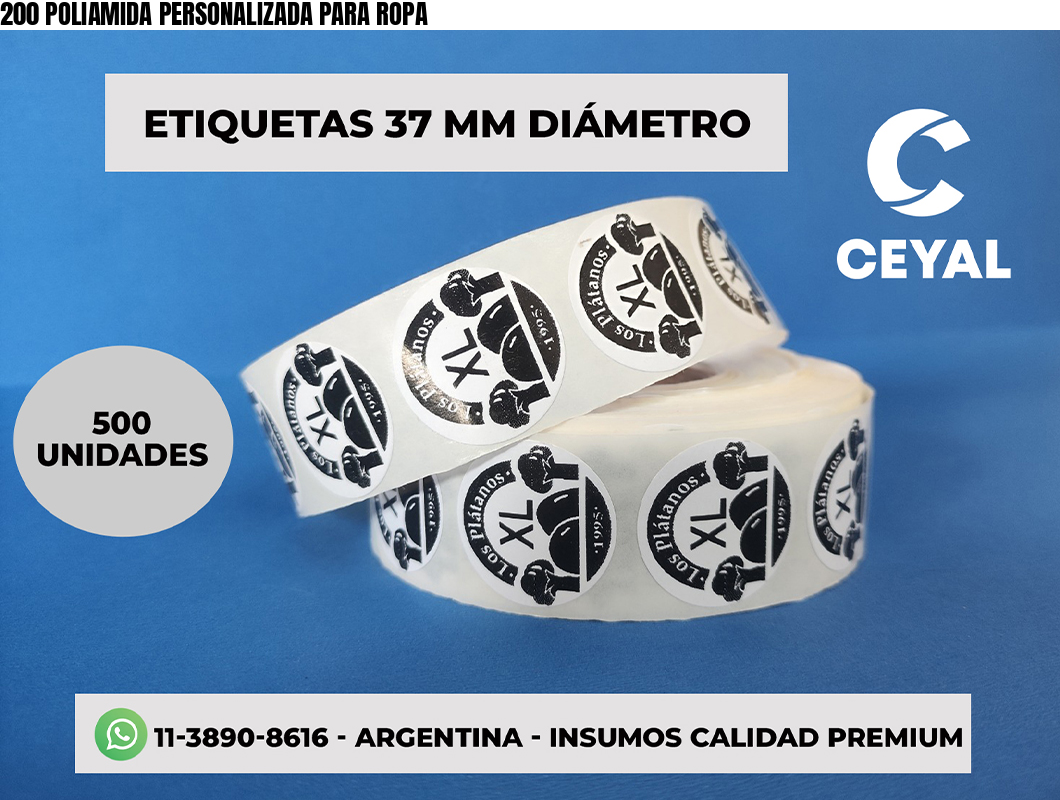 200 POLIAMIDA PERSONALIZADA PARA ROPA