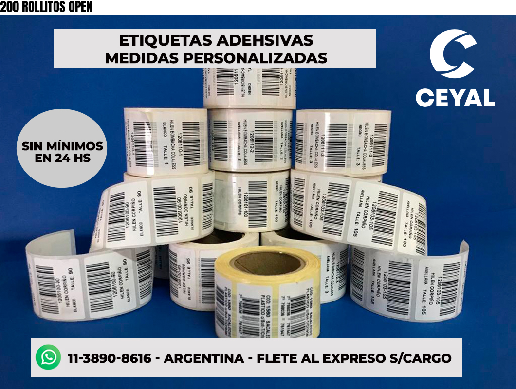 200 ROLLITOS OPEN
