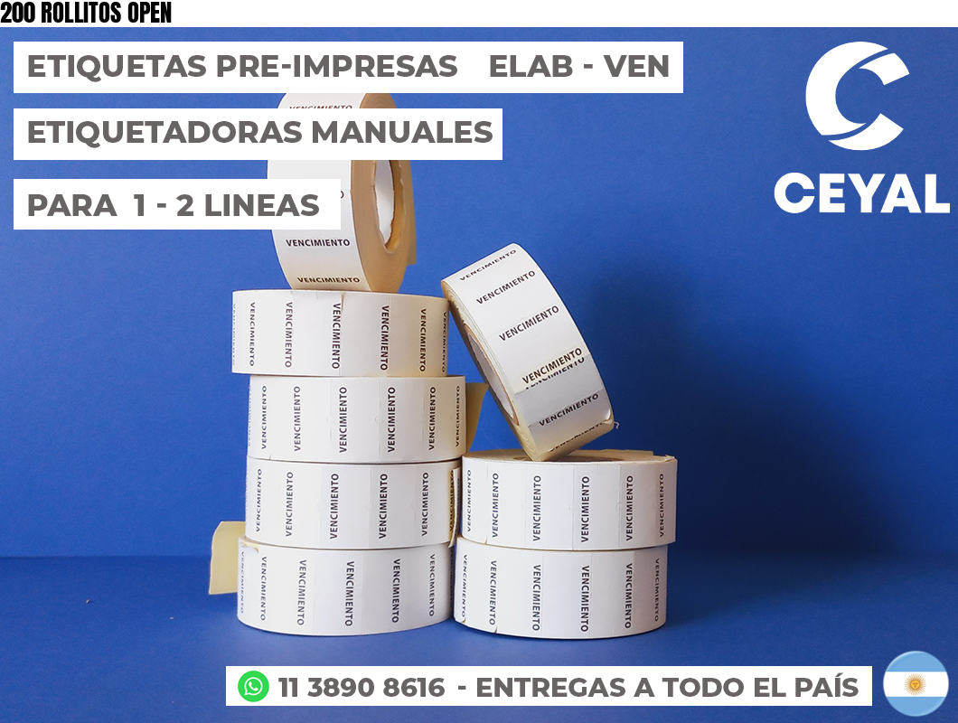 200 ROLLITOS OPEN