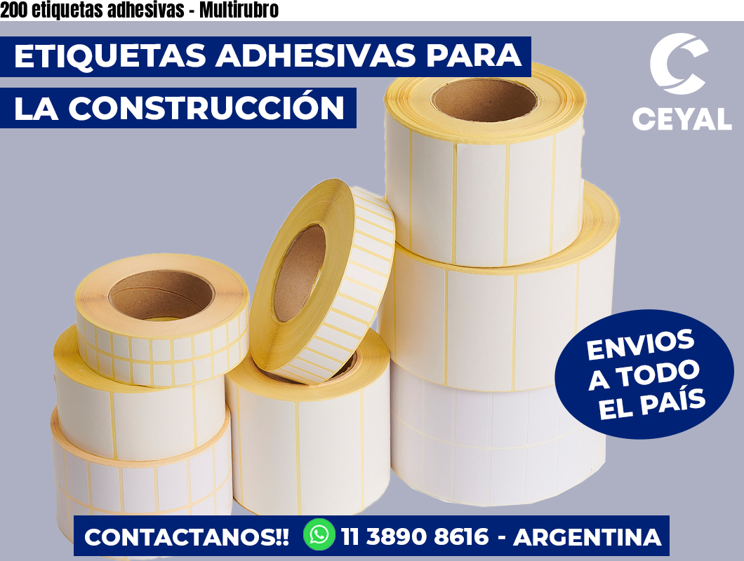 200 etiquetas adhesivas – Multirubro