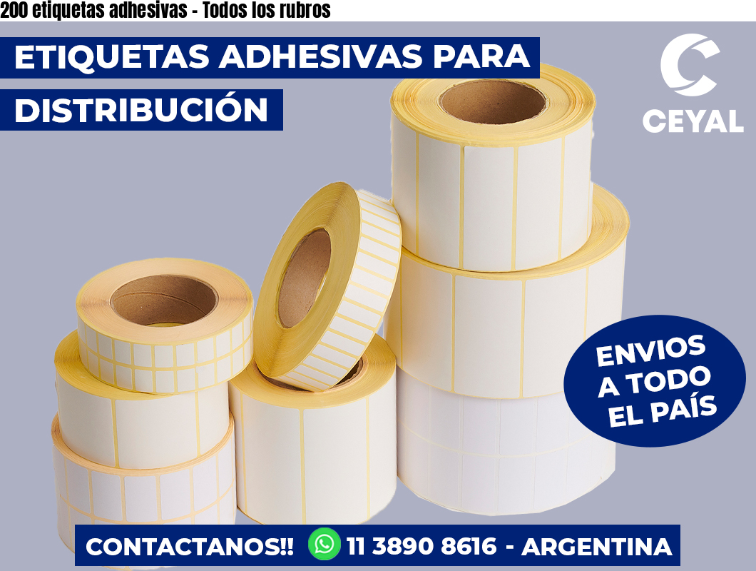 200 etiquetas adhesivas - Todos los rubros