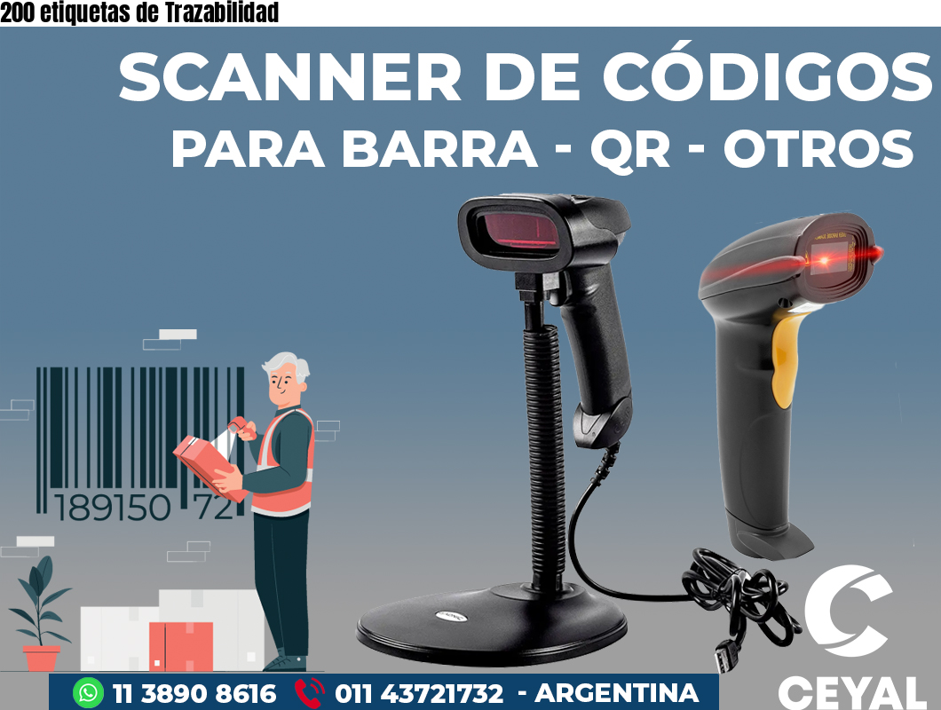 200 etiquetas de Trazabilidad