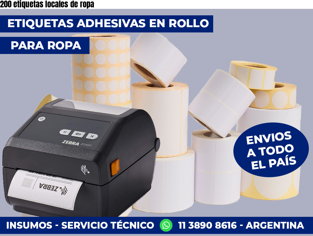 200 etiquetas locales de ropa