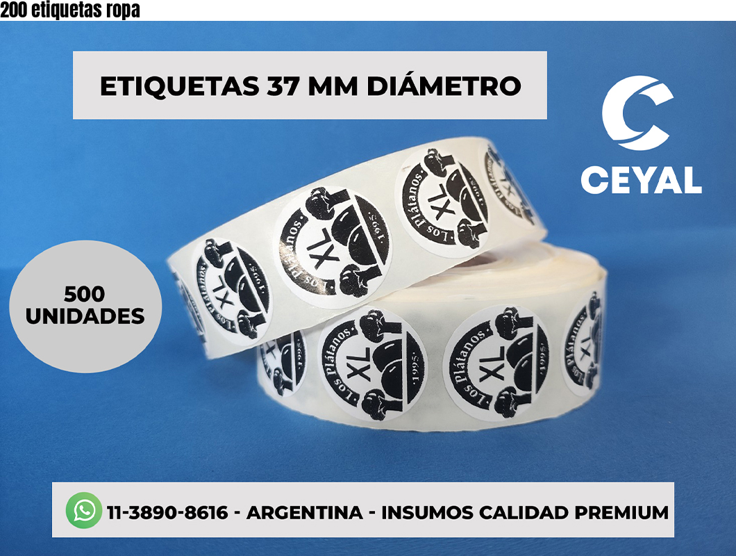 200 etiquetas ropa