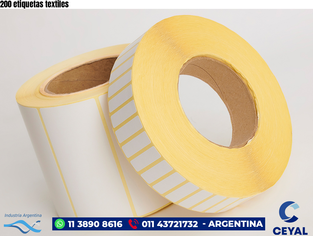 200 etiquetas textiles