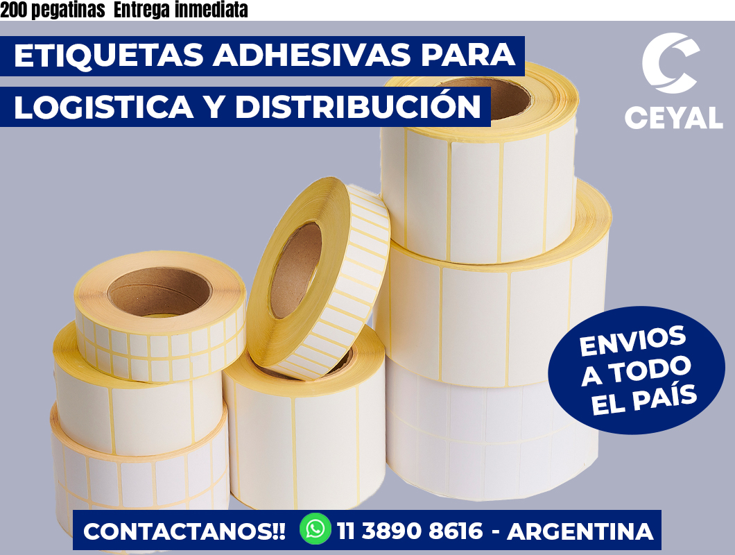 200 pegatinas Entrega inmediata