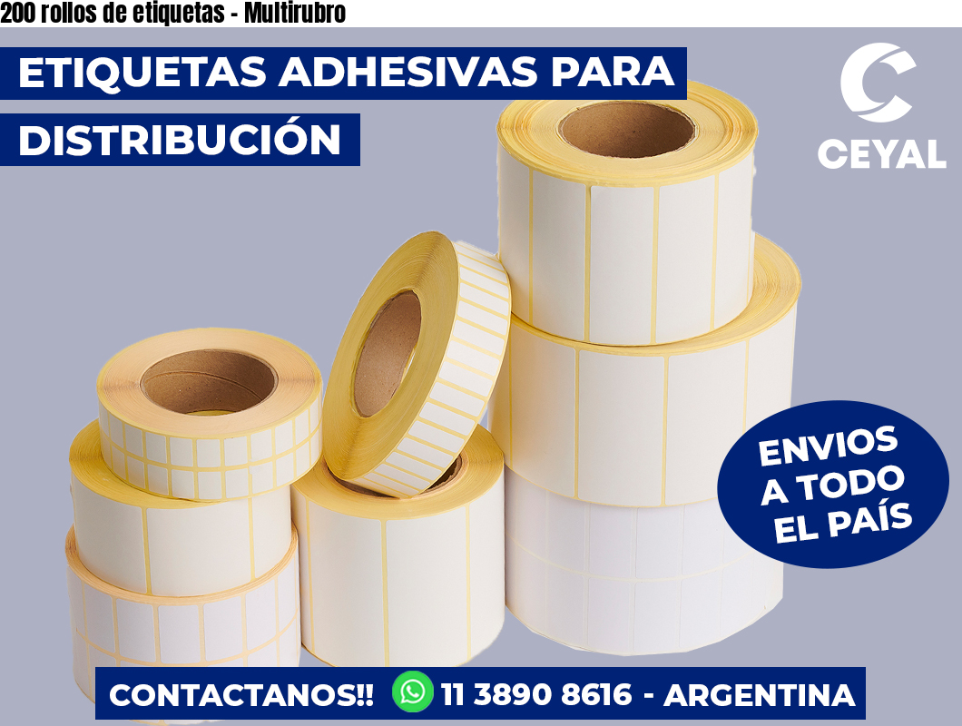 200 rollos de etiquetas - Multirubro