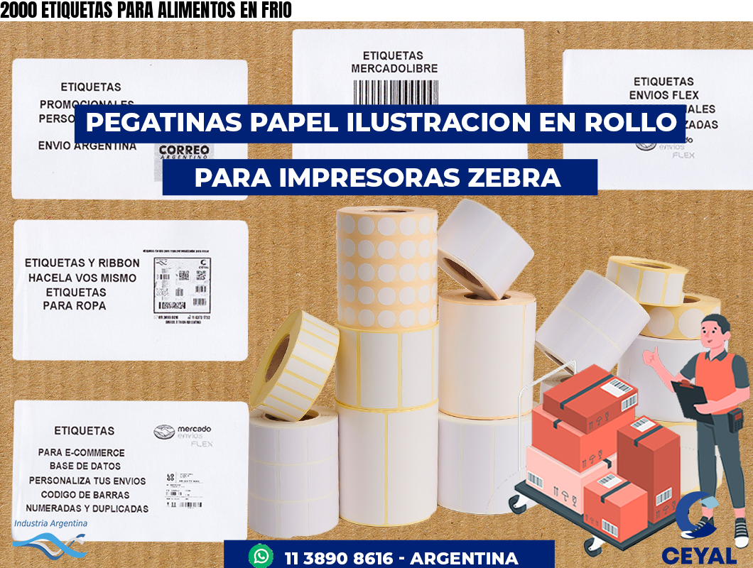 2000 ETIQUETAS PARA ALIMENTOS EN FRIO
