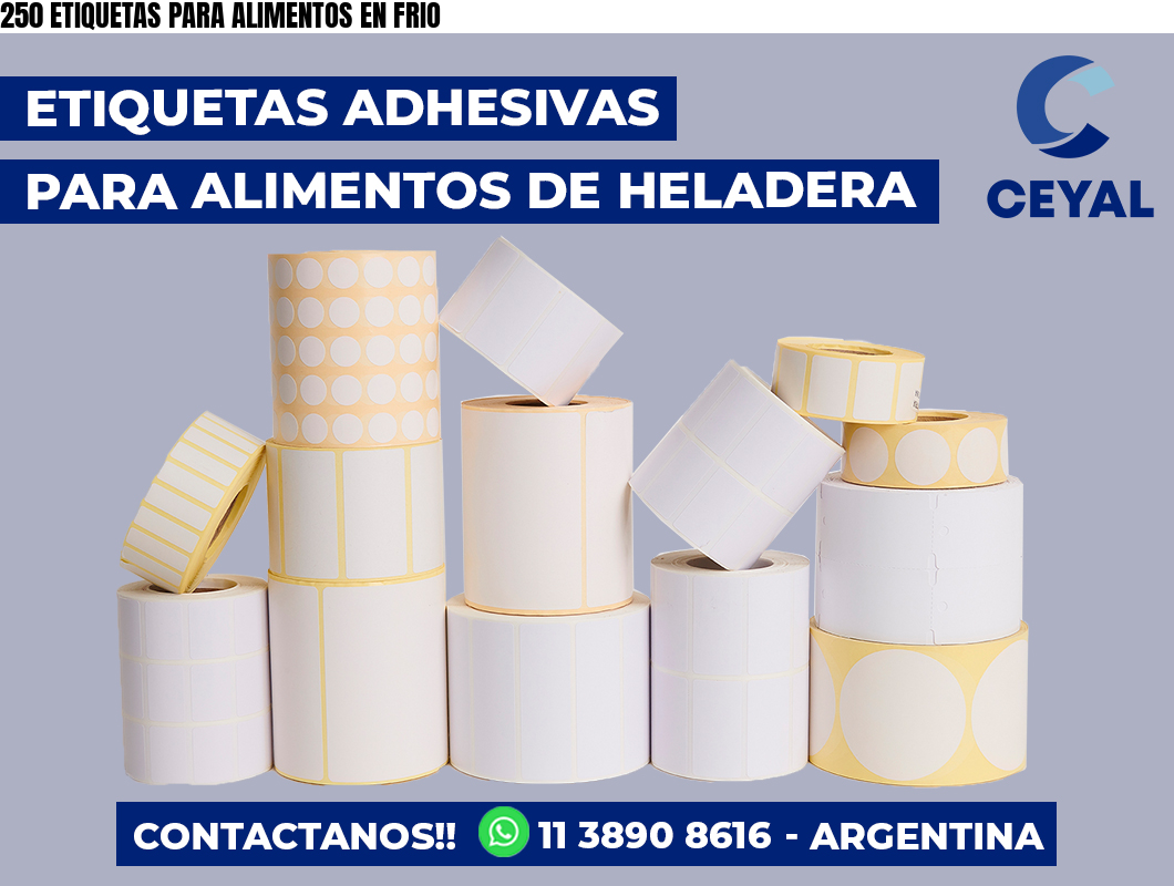 250 ETIQUETAS PARA ALIMENTOS EN FRIO