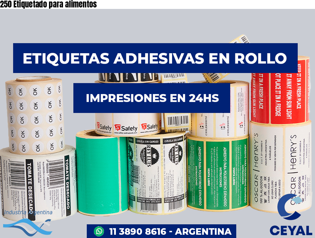 250 Etiquetado para alimentos