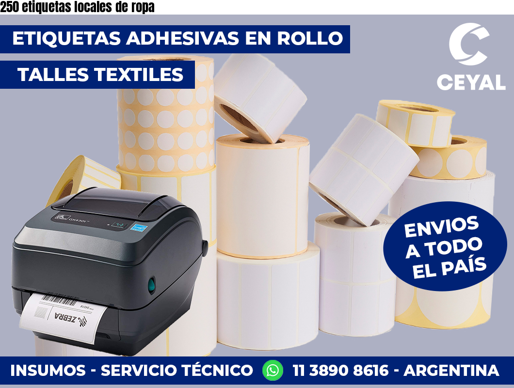 250 etiquetas locales de ropa