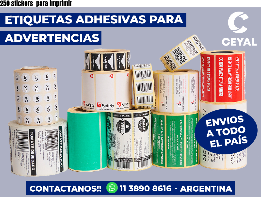 250 stickers para imprimir