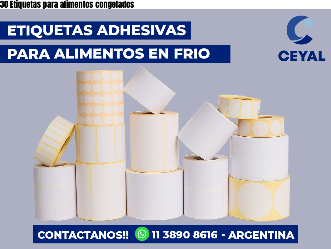 30 Etiquetas para alimentos congelados