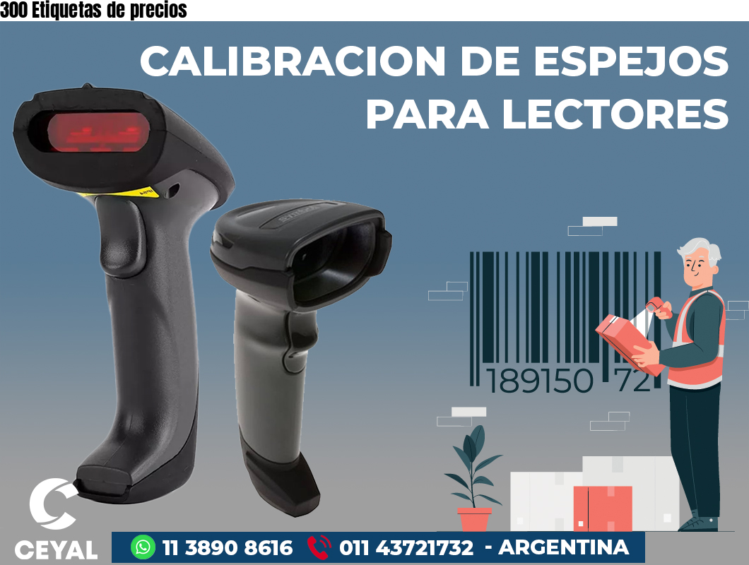 300 Etiquetas de precios