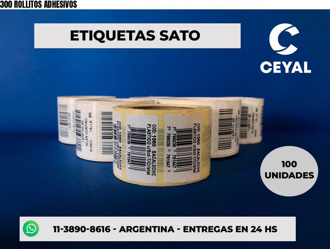 300 ROLLITOS ADHESIVOS