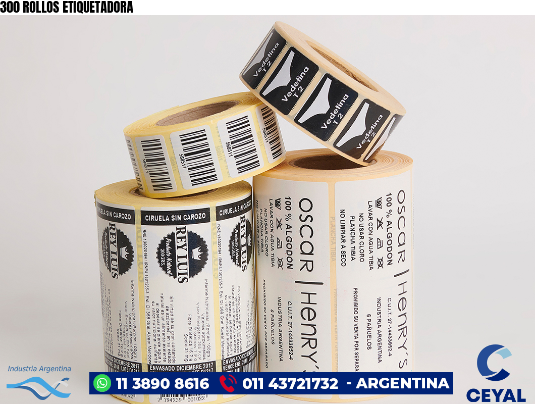 300 ROLLOS ETIQUETADORA