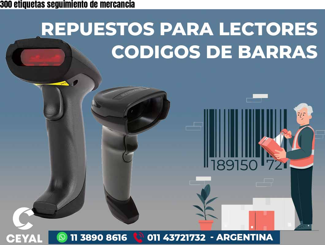 300 etiquetas seguimiento de mercancia
