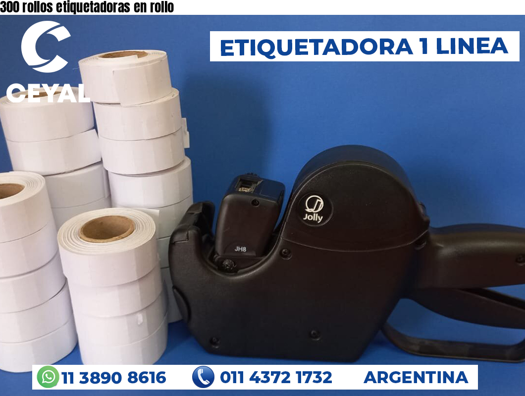 300 rollos etiquetadoras en rollo