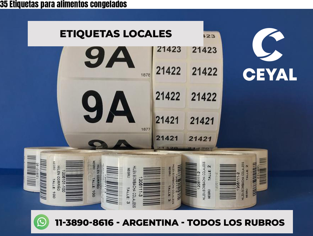 35 Etiquetas para alimentos congelados