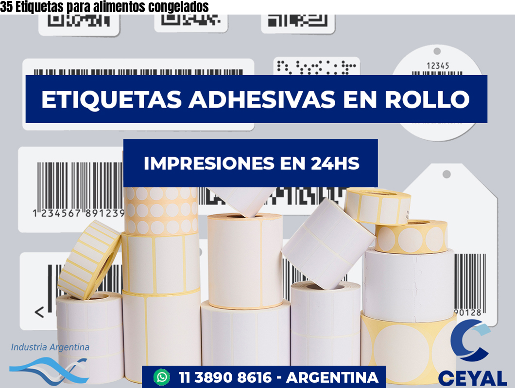 35 Etiquetas para alimentos congelados